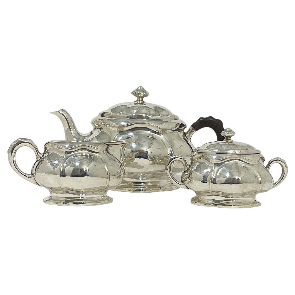 Silver tea set, ca 1900 For Sale