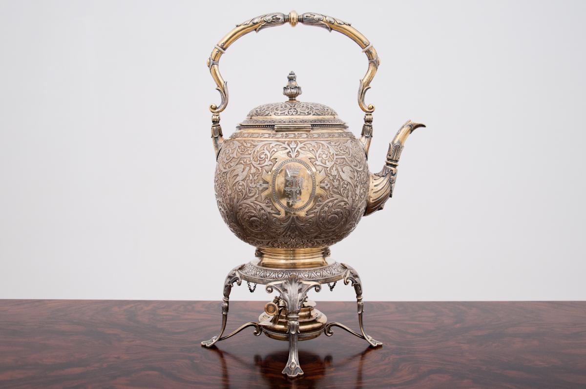 Silver Teapot with Drip Cap, Master Feature 