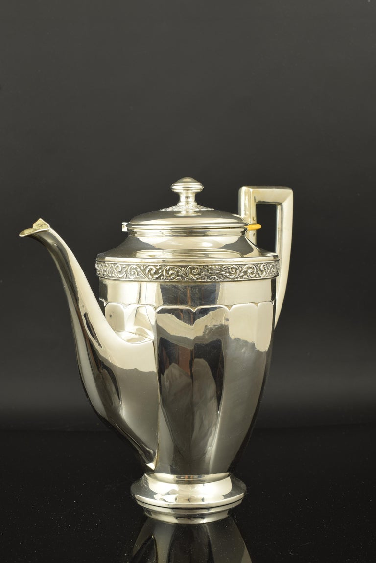 Silver Teapot, with Hallmarks, Dionisio García, Madrid, circa Early