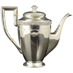 Silver Teapot, with Hallmarks, Dionisio García, Madrid, circa Early 20th Century
