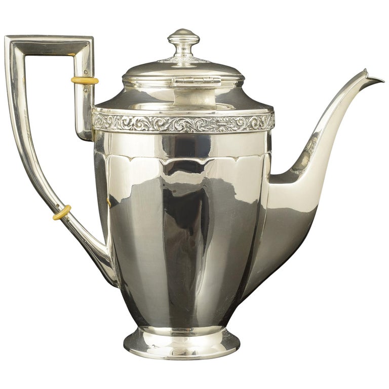 Silver Teapot, with Hallmarks, Dionisio García, Madrid, circa Early