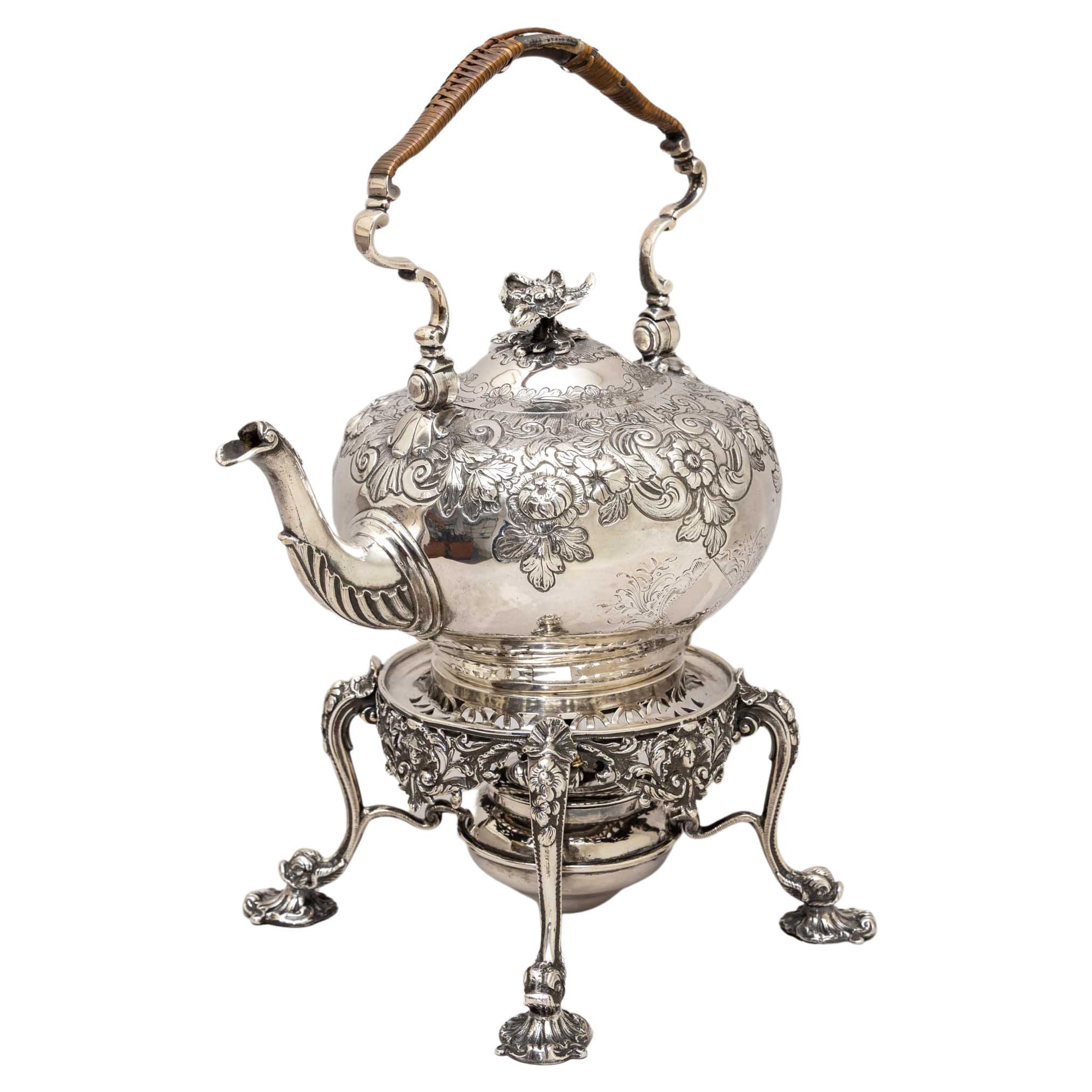 Silver Teapot with Stand, T. Heming and S. Whitford, London 1750 / 1818