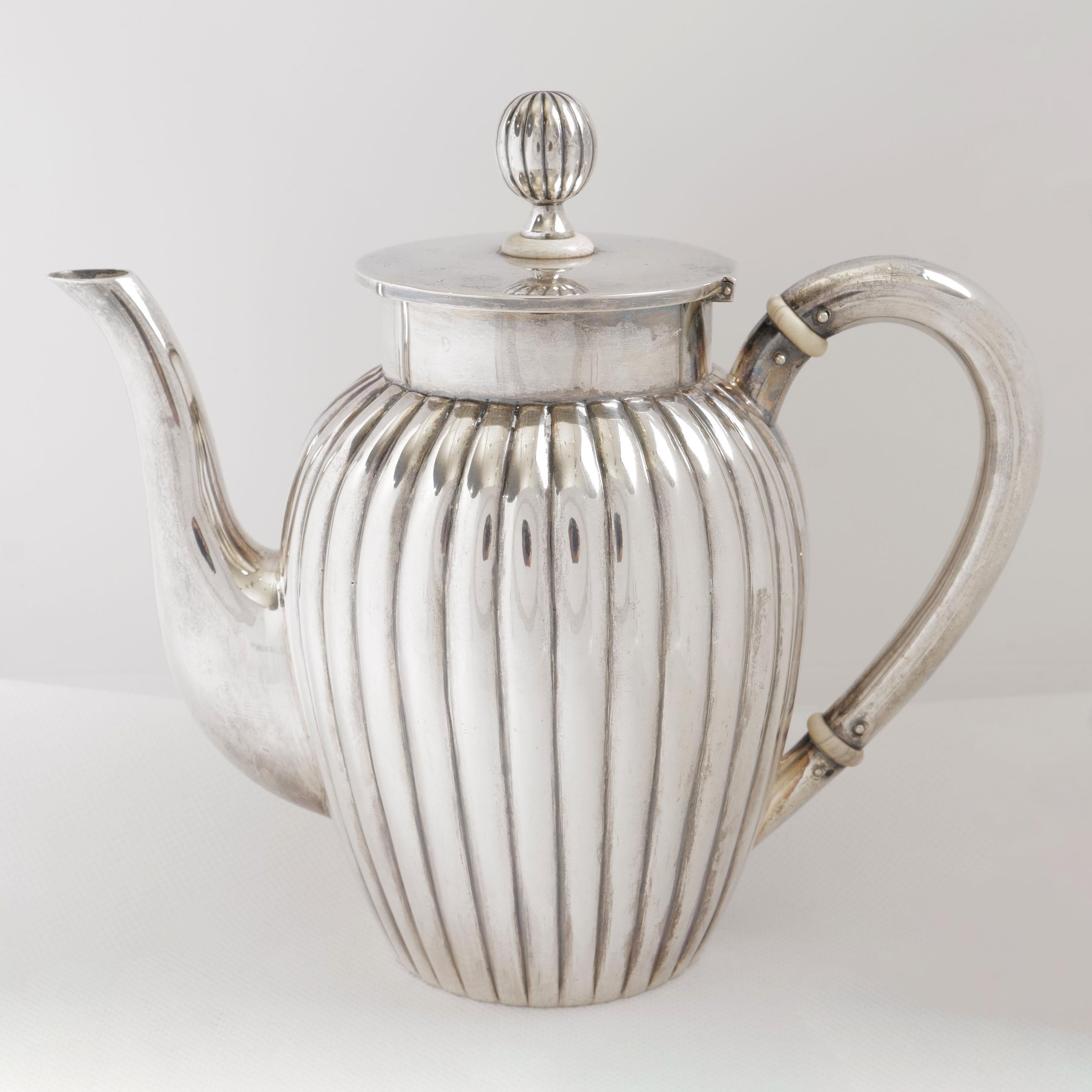 Silver Teaset Brothers Grachev St. Petersburg Russian 1899-1908 In Good Condition For Sale In Münster, DE