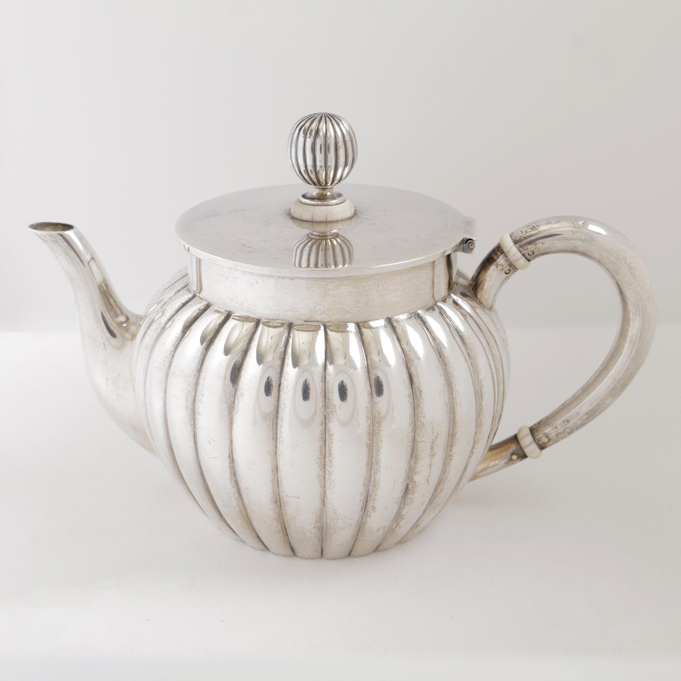 19th Century Silver Teaset Brothers Grachev St. Petersburg Russian 1899-1908 For Sale
