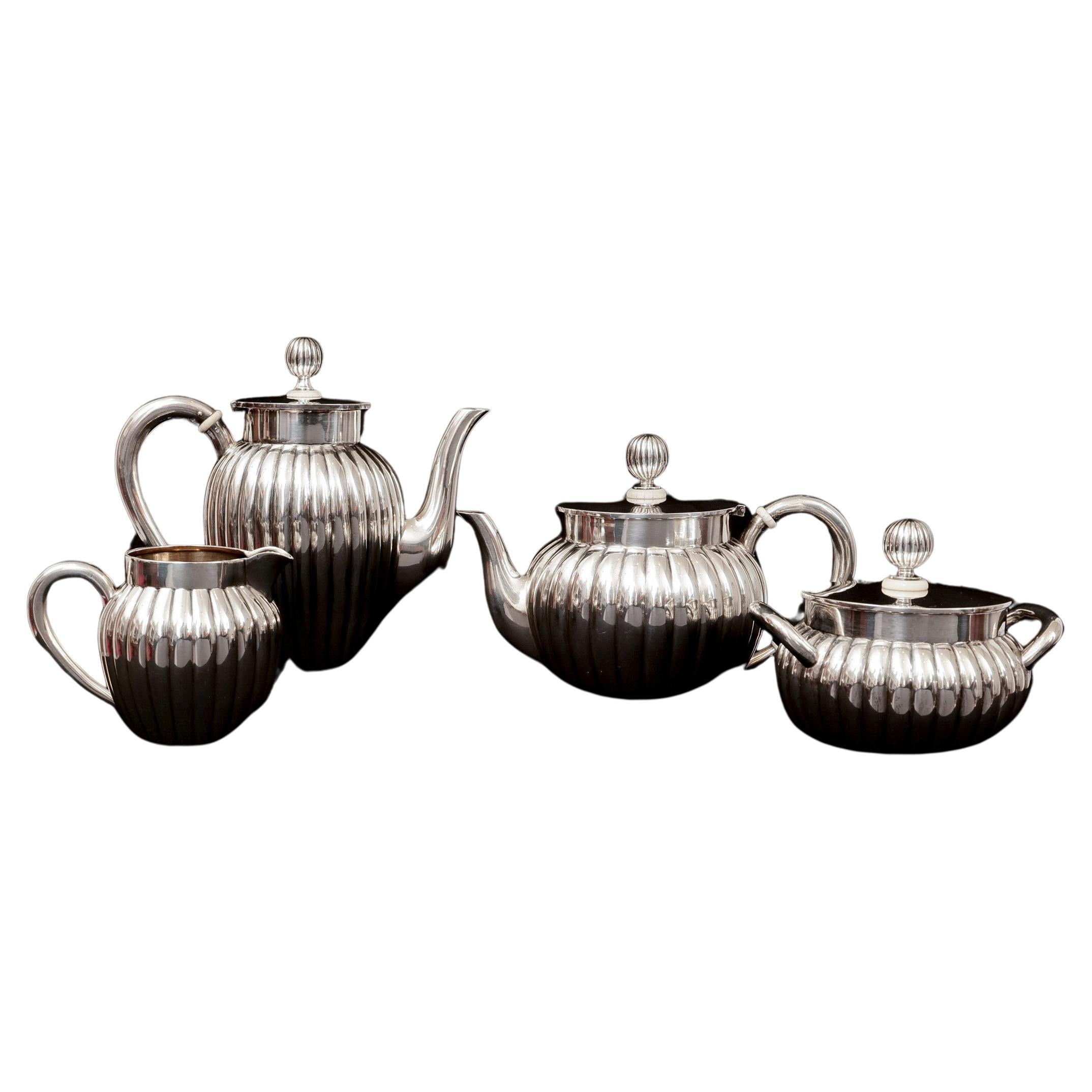 Silver Teaset Brothers Grachev St. Petersburg Russian 1899-1908