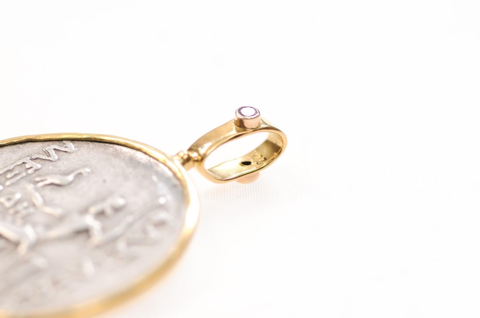 Ciondolo Tetradramma in argento 22kt (solo il ciondolo) in vendita 4