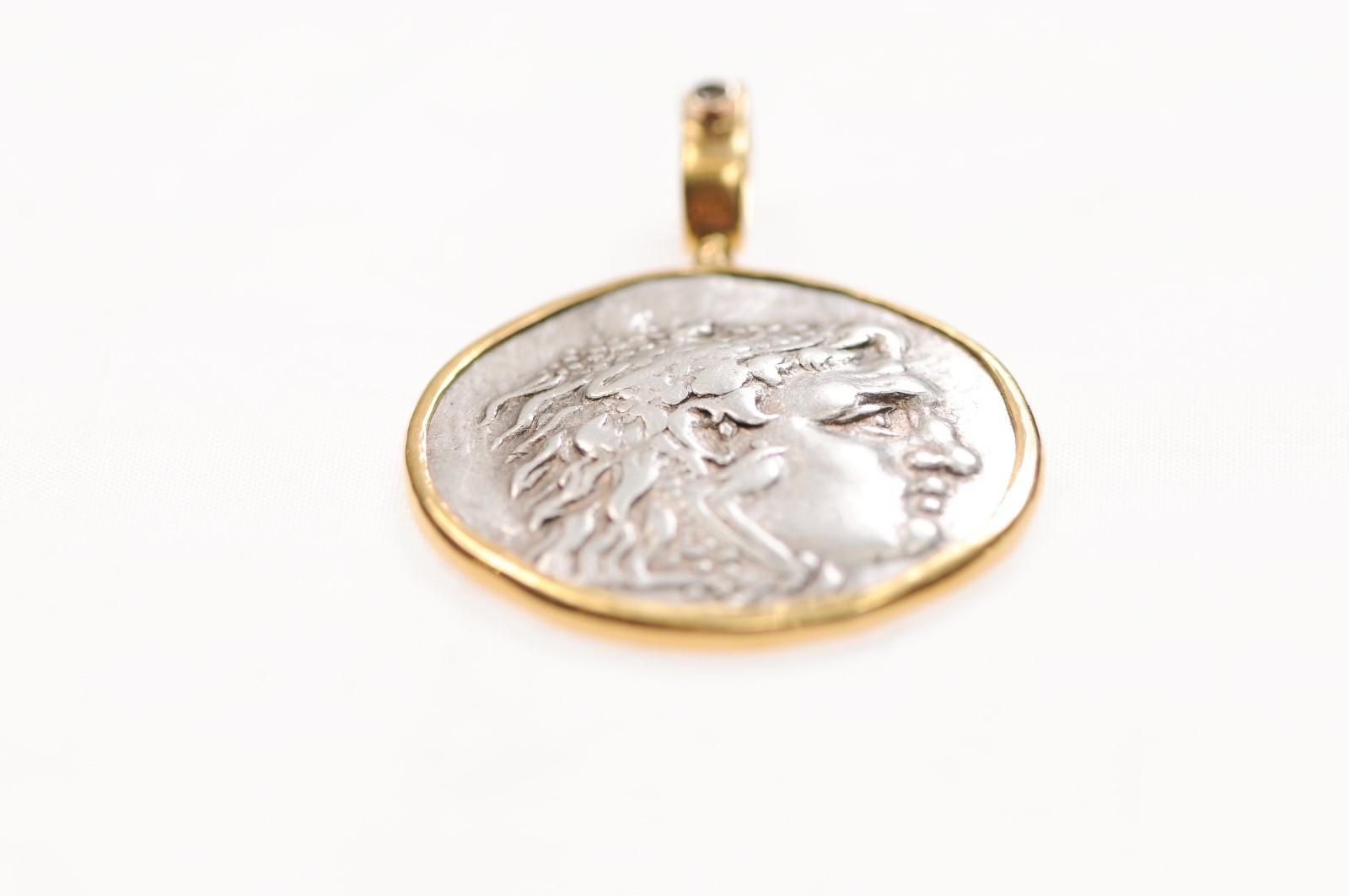 Ciondolo Tetradramma in argento 22kt (solo il ciondolo) in vendita 6