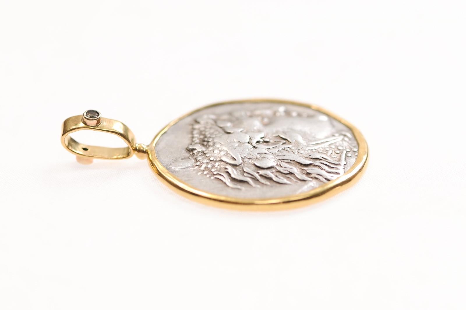 Ciondolo Tetradramma in argento 22kt (solo il ciondolo) in vendita 7