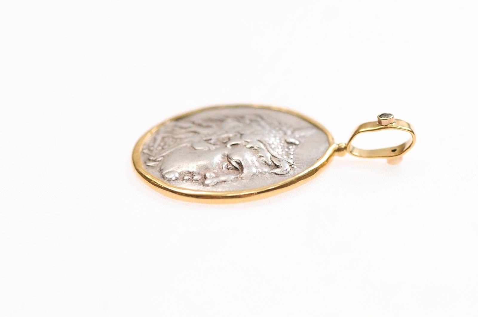 Ciondolo Tetradramma in argento 22kt (solo il ciondolo) in vendita 8