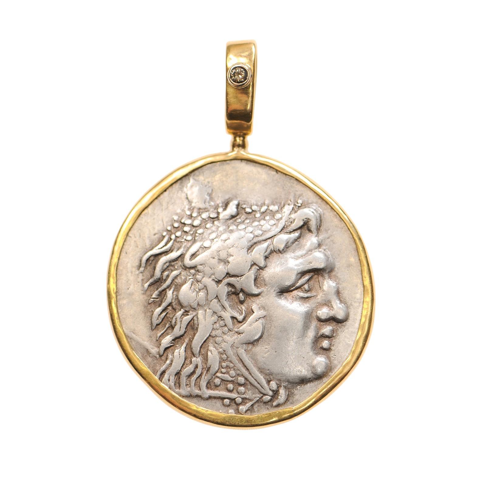 Ciondolo Tetradramma in argento 22kt (solo il ciondolo) In condizioni ottime in vendita a Atlanta, GA