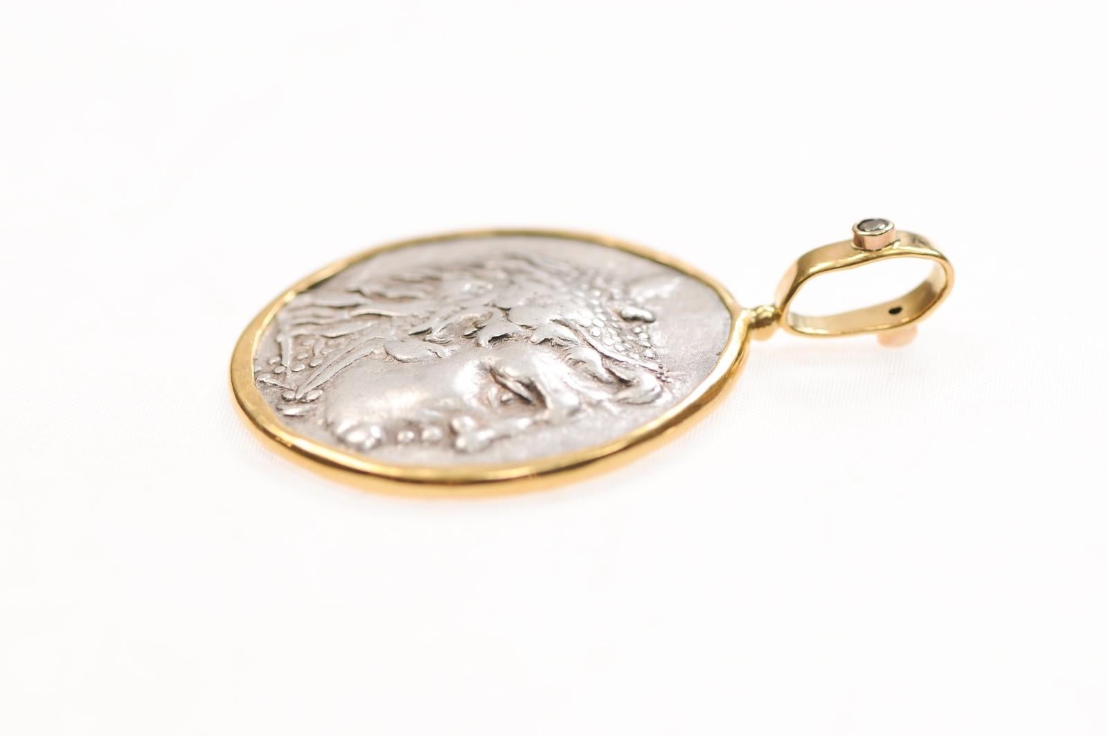 da uomo o donna Ciondolo Tetradramma in argento 22kt (solo il ciondolo) in vendita