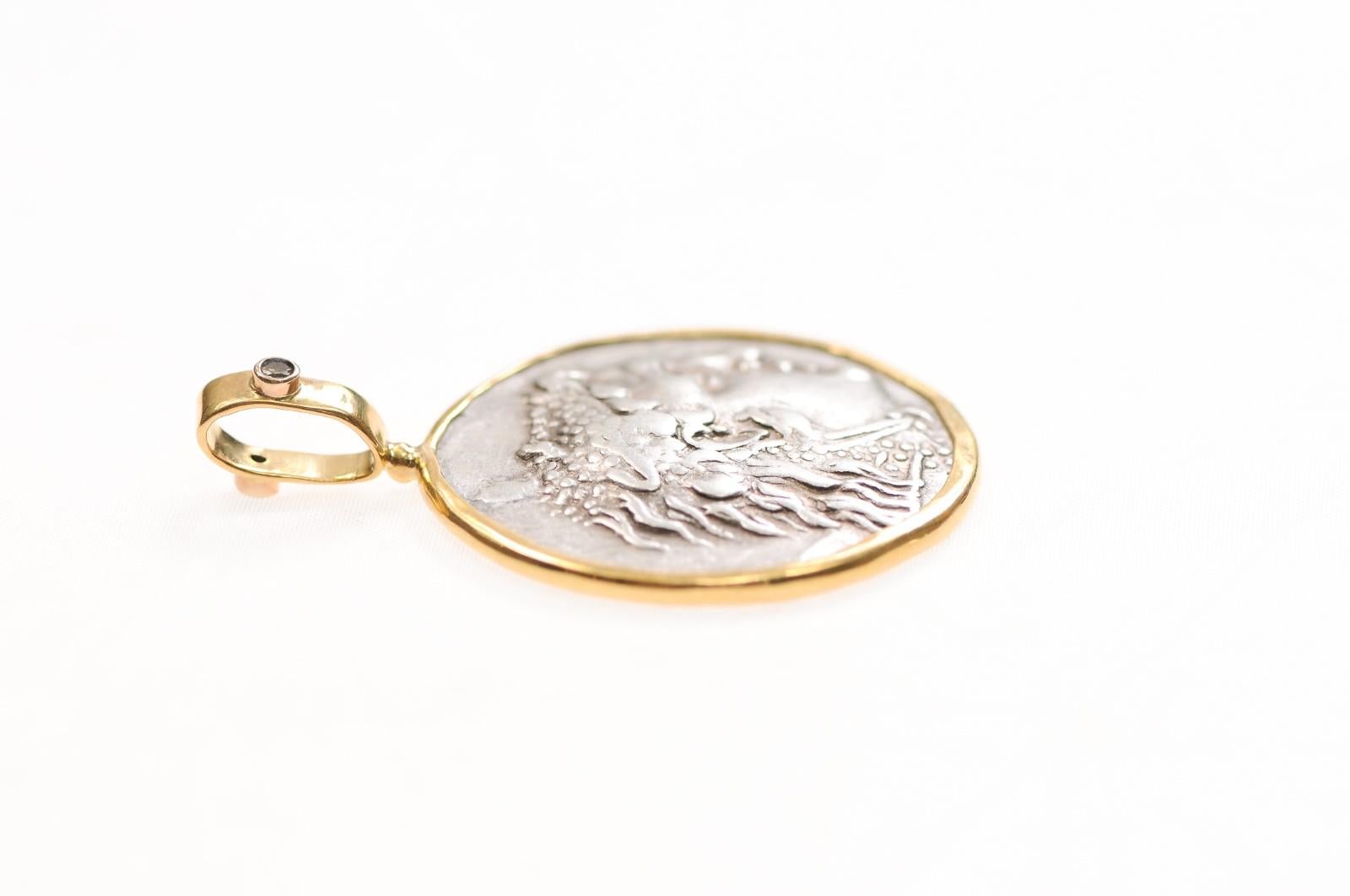 Ciondolo Tetradramma in argento 22kt (solo il ciondolo) in vendita 2
