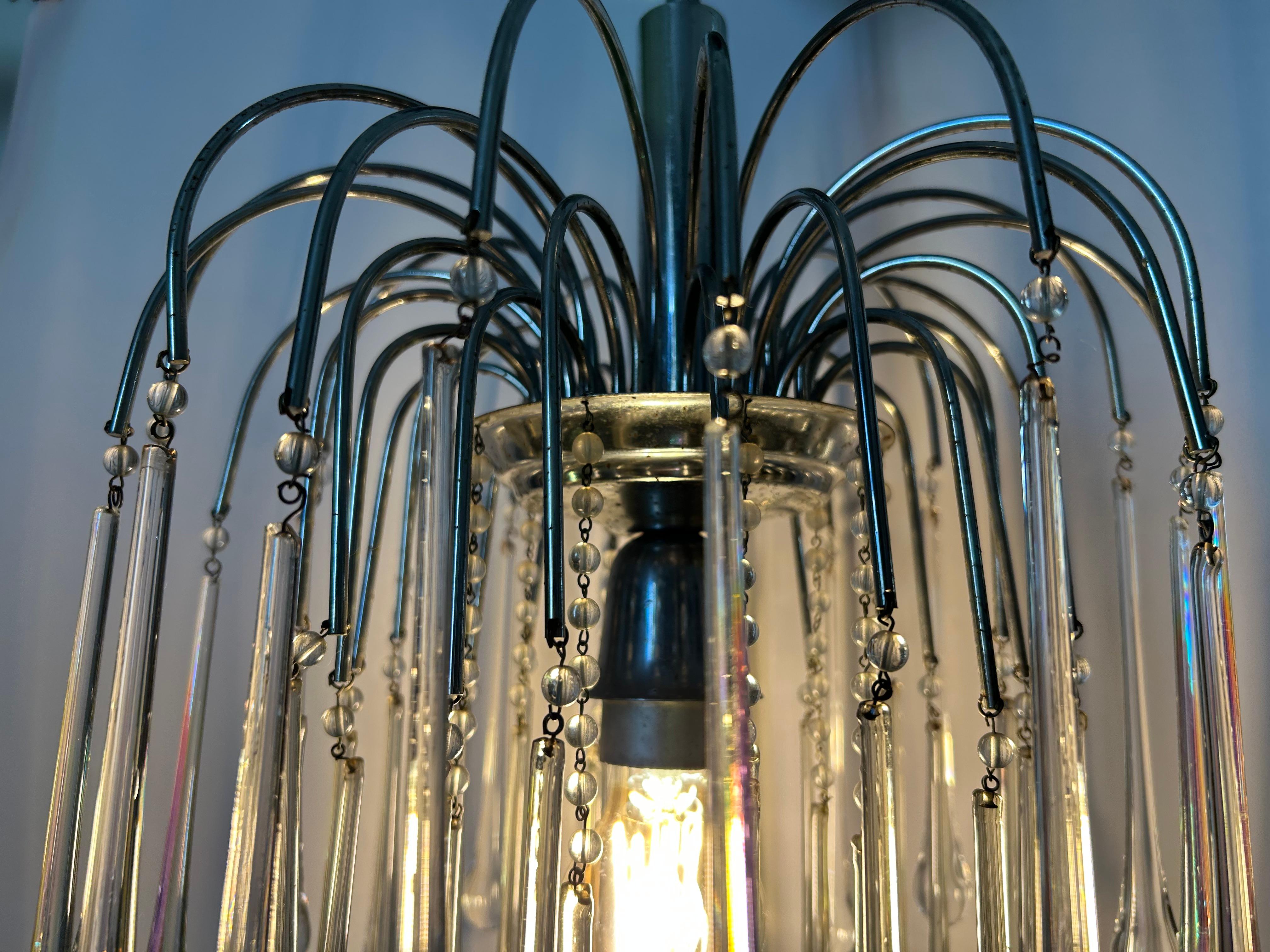 Silver Thunder, magnifico lampadario di Murano, anni '80 in vendita 11