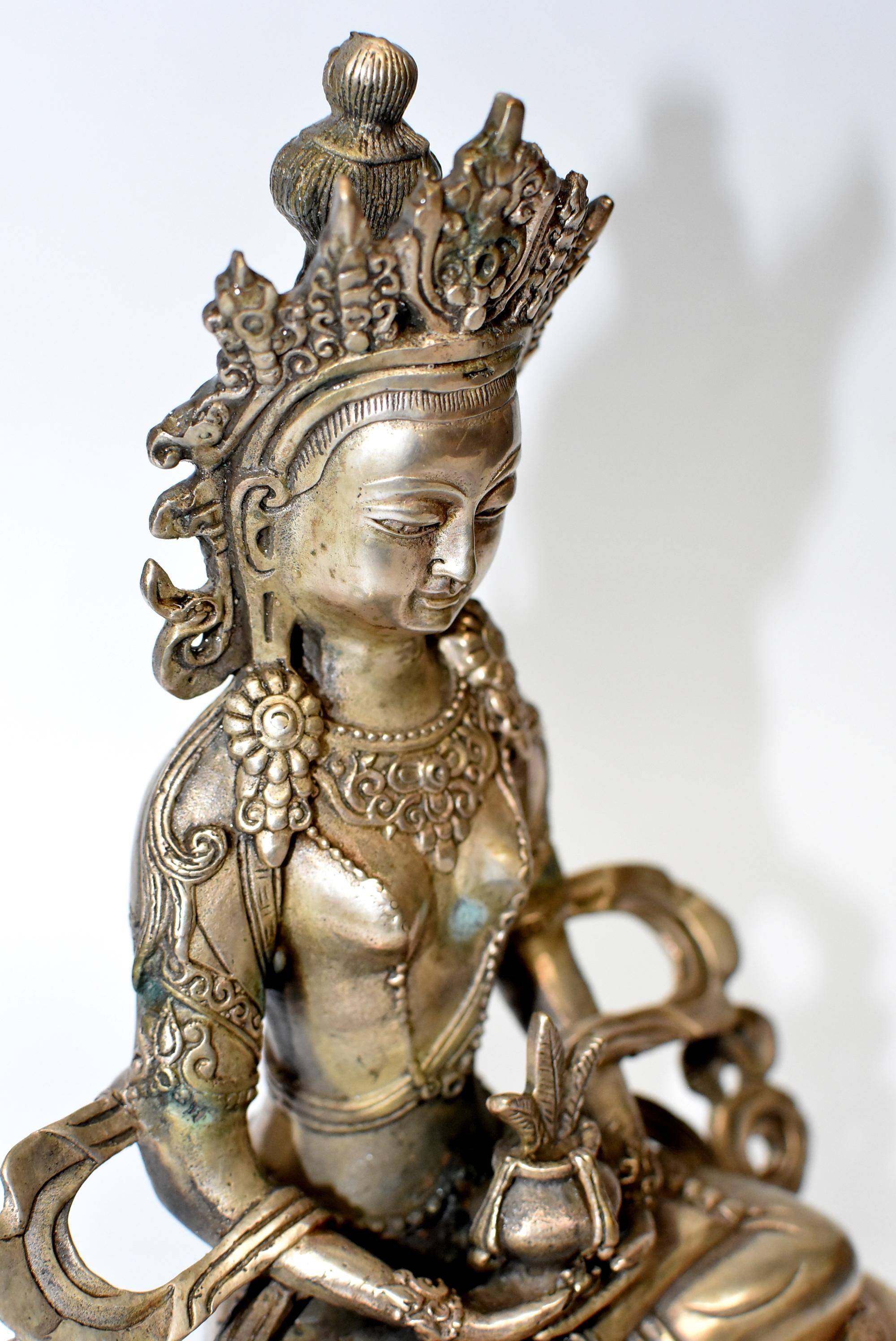 Silver Tibetan Amitayus Buddha 4