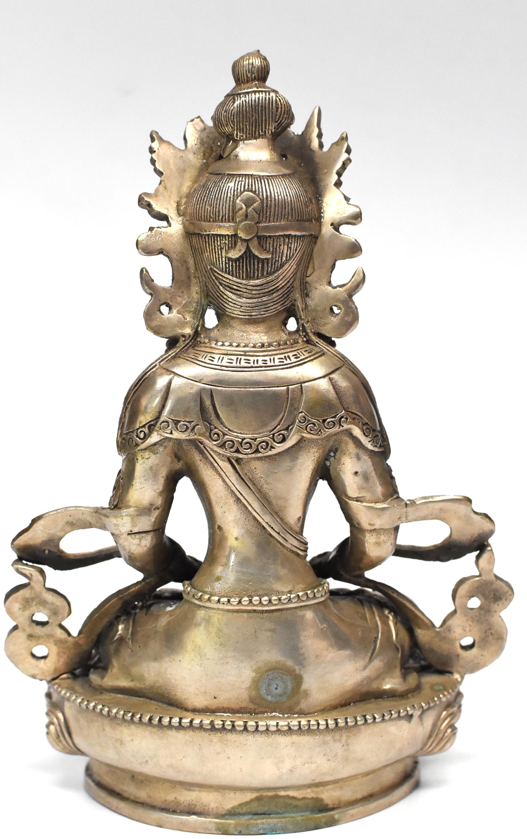 Silver Tibetan Amitayus Buddha 6