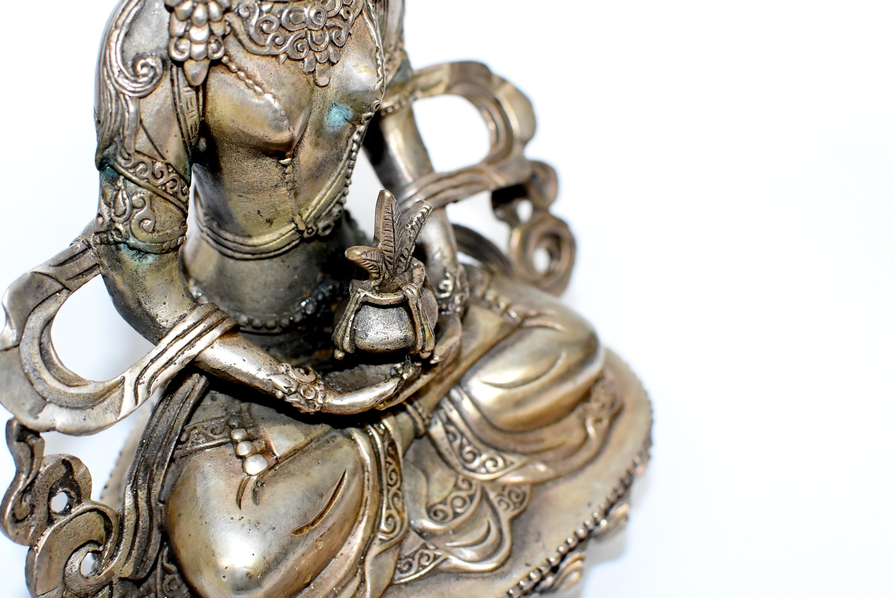 Silver Tibetan Amitayus Buddha 11