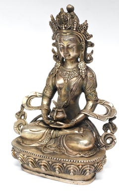 Silver Tibetan Amitayus Buddha