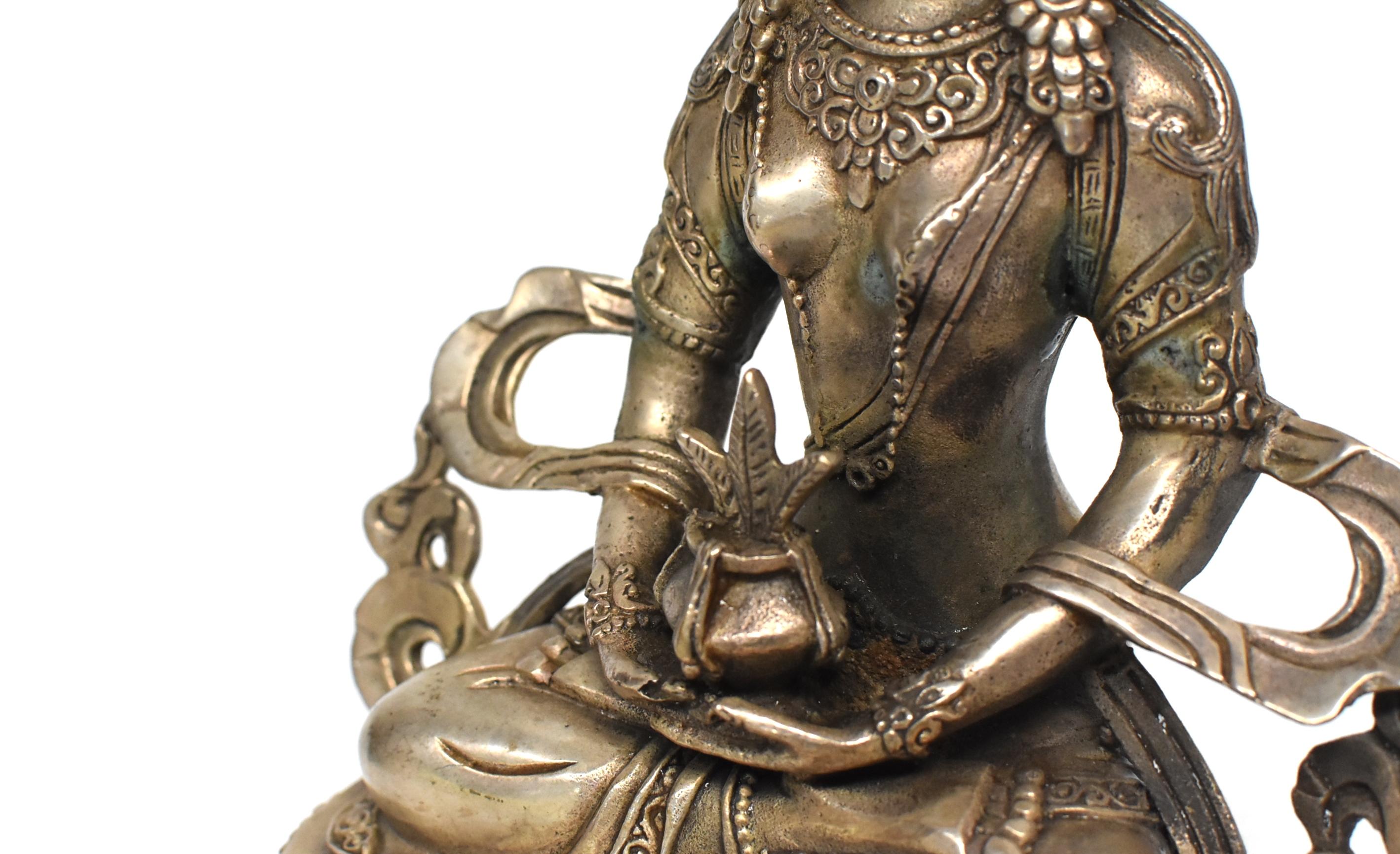 Silver Tibetan Amitayus Buddha 2