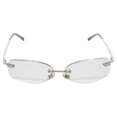 Silver Tiffany & Co. Rimless Crystal-Embellished Eyeglasses