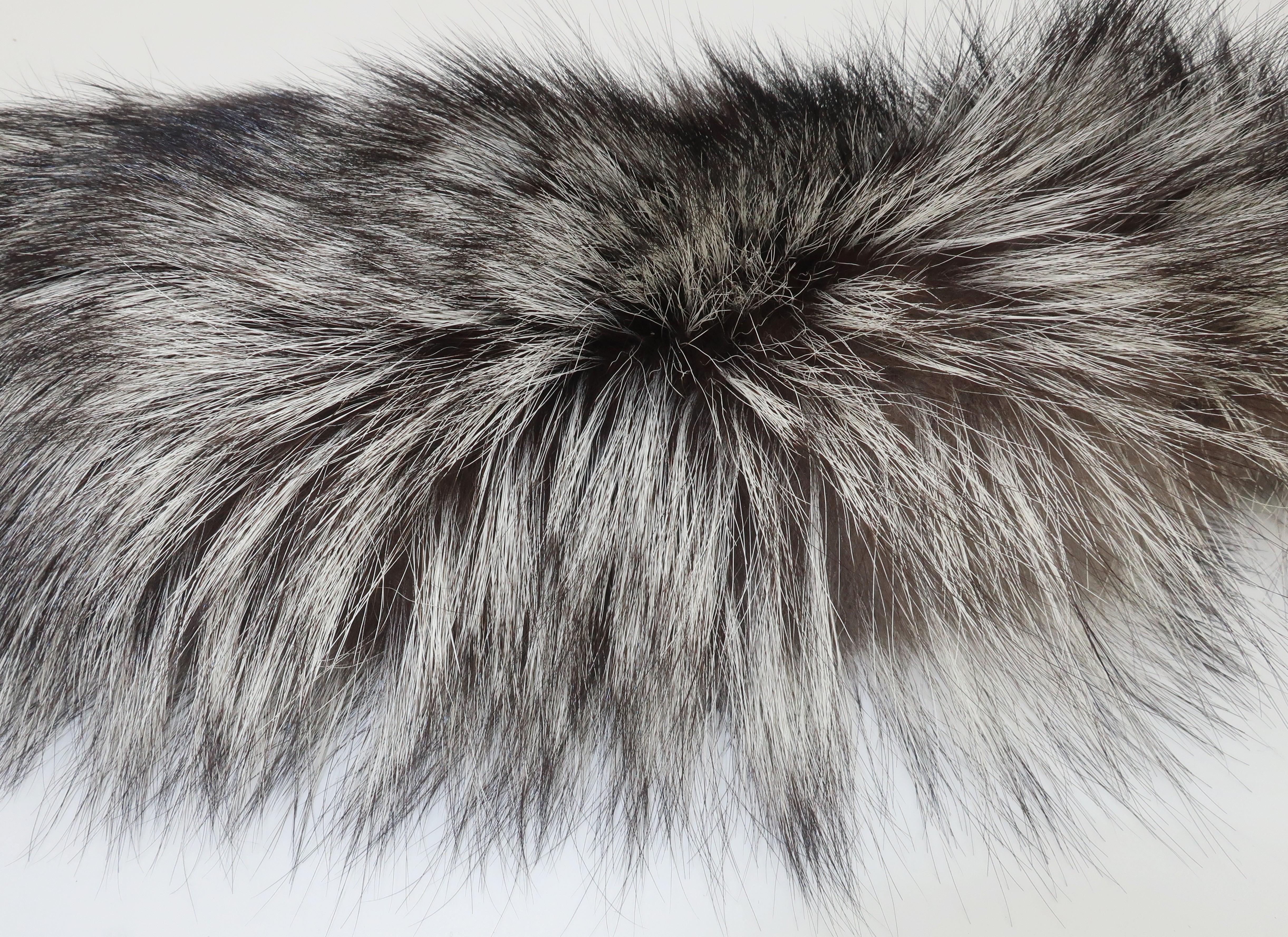 Silver Tip Fox Fur Collar, 1990's 4