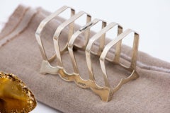 Silver toast holder for four units