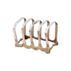 Silver toast holder for four units