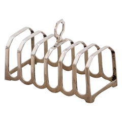 Silver toast holder for six units