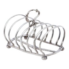 Silver toast holder for six units