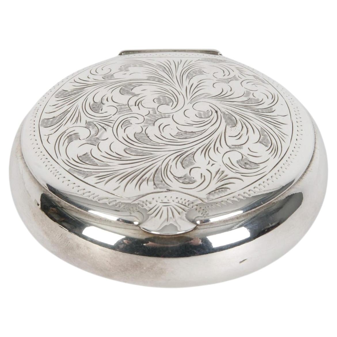 Silver Tobacco Box, Italy, Lucca, by Marchi Carlo, 1970s For Sale