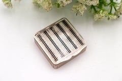 Silver toiletry box with mirror