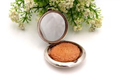 Silver toiletry box with mirror