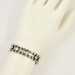 Pulsera de plata y brillantes circa años 50