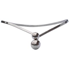 Silver Tone Balls Vintage Torque Necklace