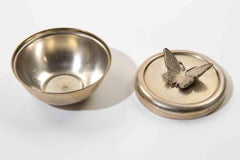 Silver-Tone Butterfly Lidded Bowl, 1970s