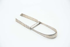 Silver tongs for asparagus, salad or bread