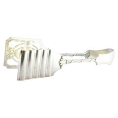 Silver tongs for asparagus, salad or bread
