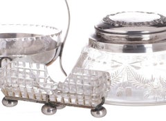Silver - Toothpick holder; box and bowl for appetizers - 19th century