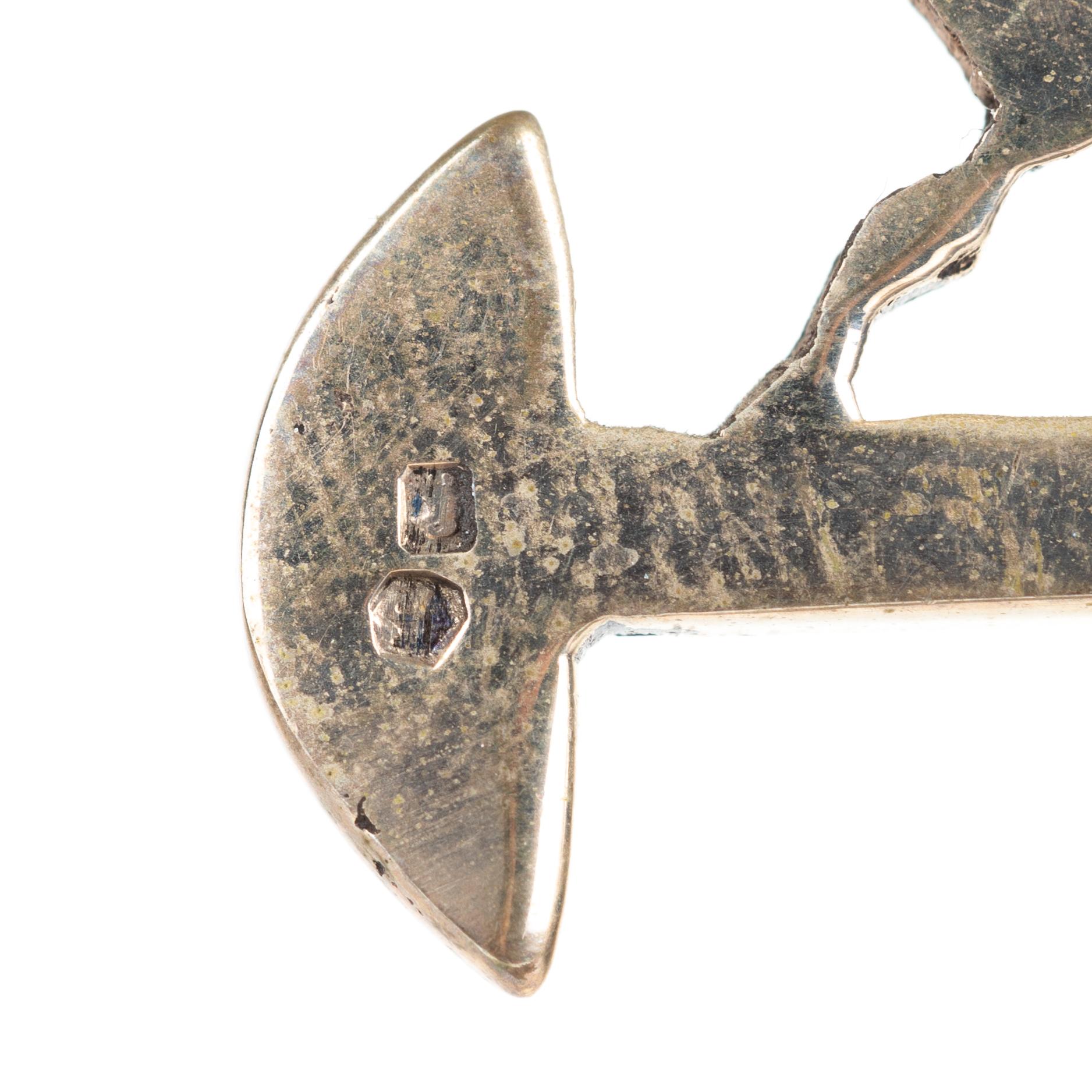 Porta stuzzicadenti in argento - Camino con mulino a vento in vendita 4