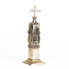 Silver Toothpick Holder - Chimney with Windmill