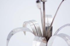 Silver toothpick holder with bulb, ears and leaves