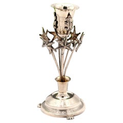Silver toothpick holder with chalice and acanthus leaves