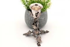 Silver toothpick holder with chalice