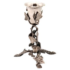 Silver toothpick holder with chalice