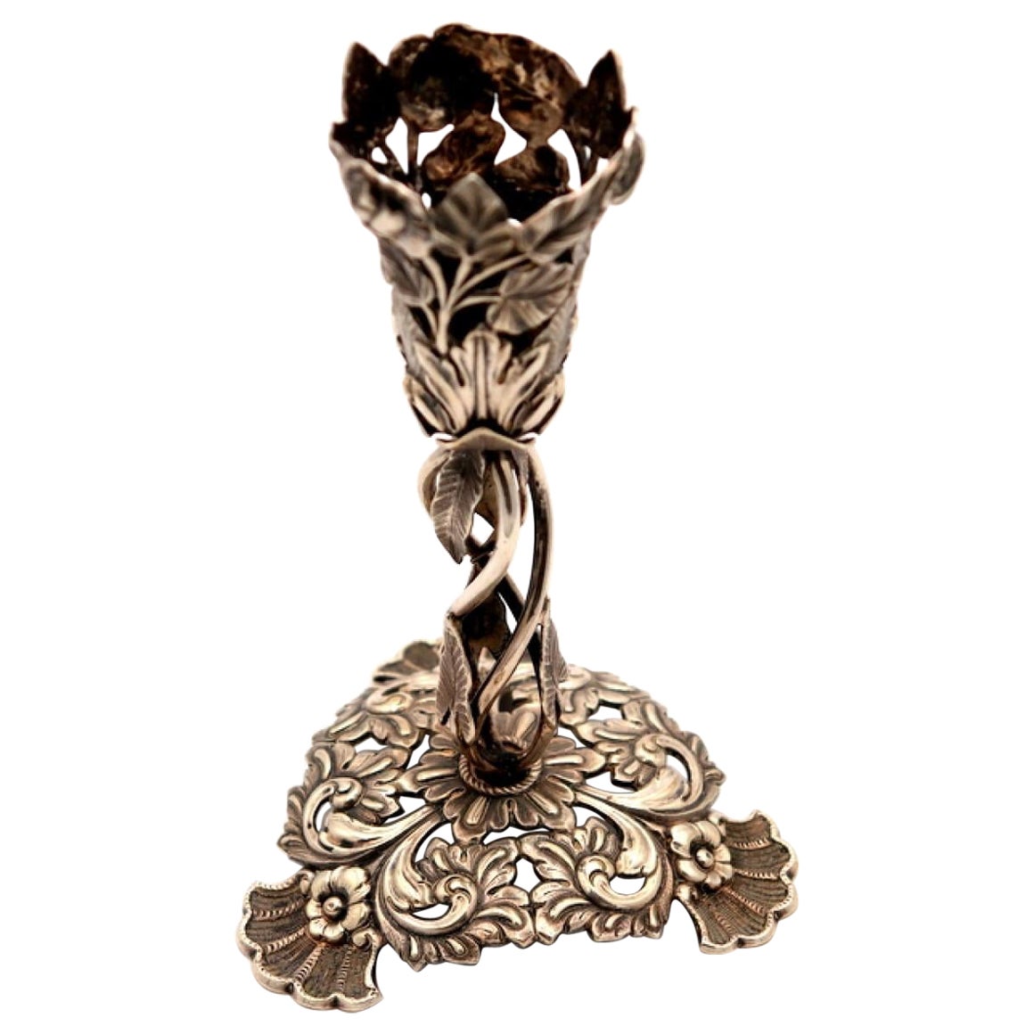 Silver toothpick holder with chalice
