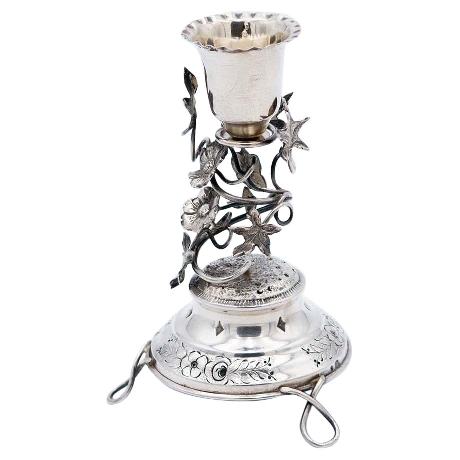 Silver toothpick holder with chalice