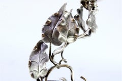 Silver toothpick holder with chalice on climbing plant with acanthus