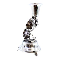 Silver toothpick holder with chalice on climbing plant with acanthus