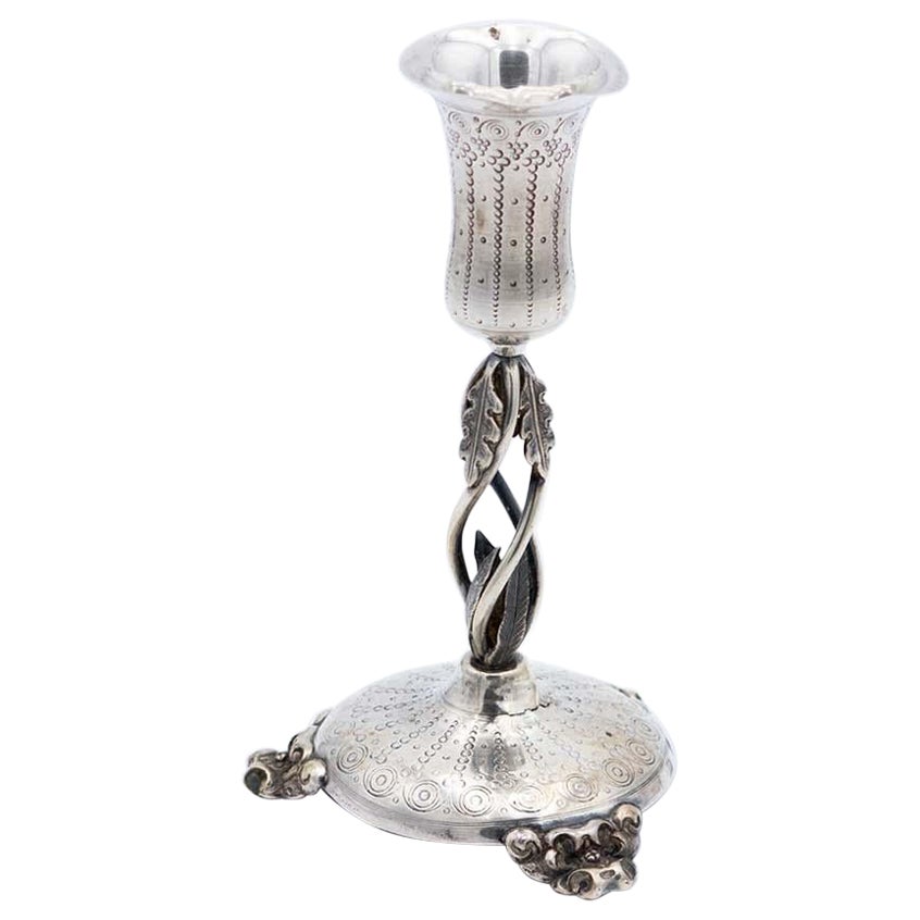 Silver toothpick holder with chalice on vine