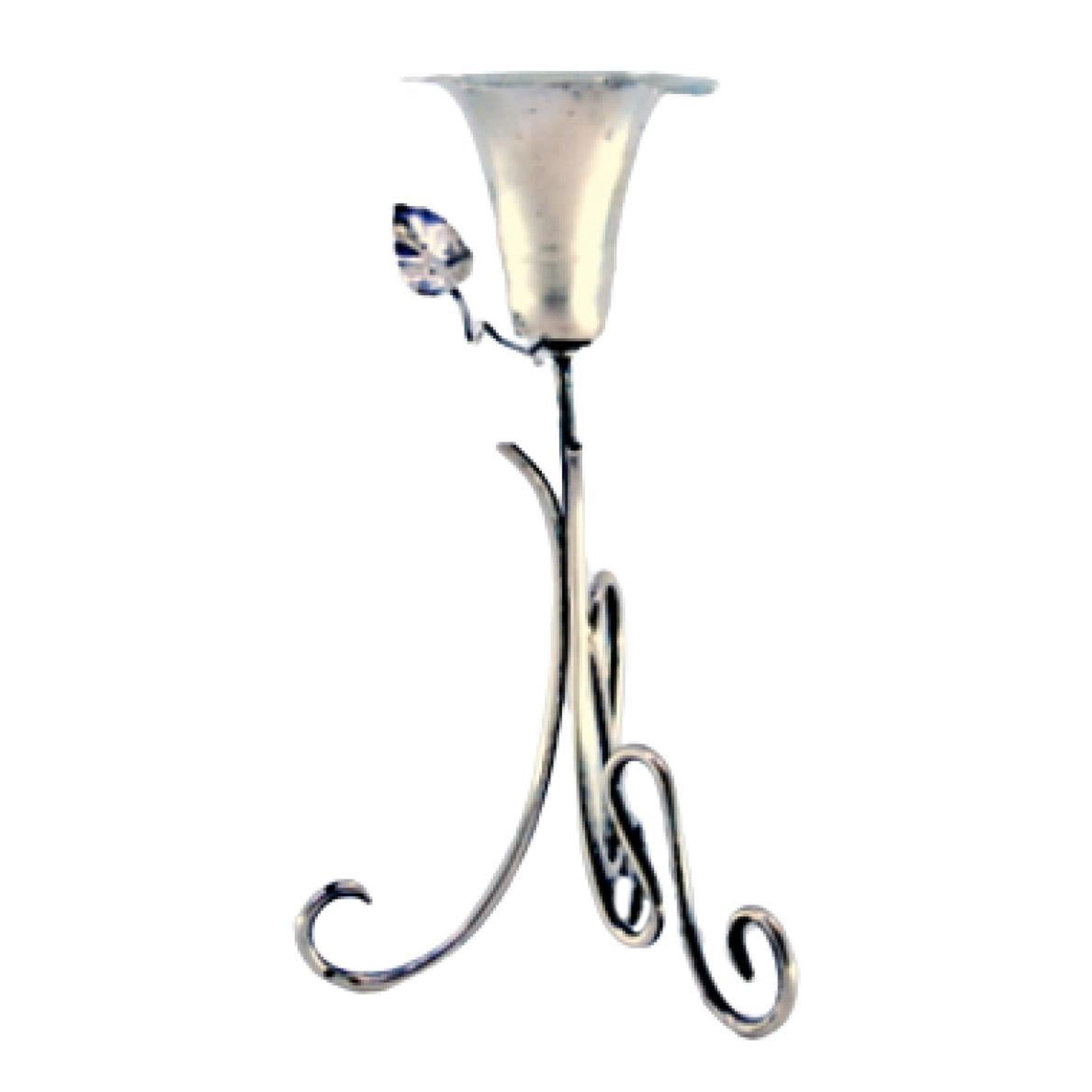 Silver toothpick holder with cut-out chalice