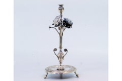 Silver toothpick holder with flower vase
